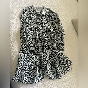 Crewcuts Black and White Animal Print Dress. NWT. Size L (10-11 years)